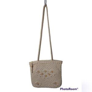 ☀️Tandem Bags Double Strap Cotton Crochet Boho shoulder bag
